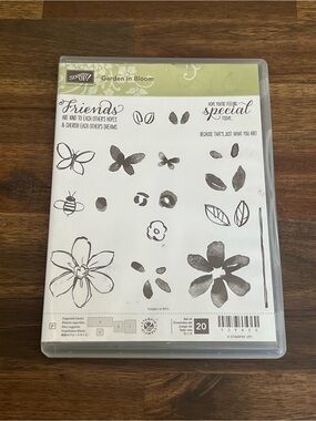 Stampin' Up! Garden in Bloom Cling Stamp Set, Retired, Used